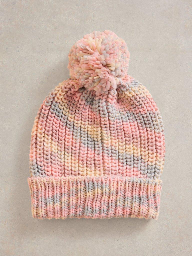 Kids Spacedye Hat in PINK MLT - FLAT FRONT