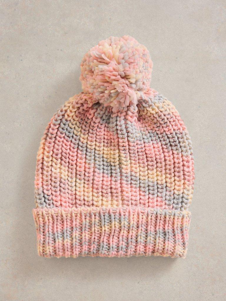 Spacedye Hat in PINK MLT - FLAT FRONT