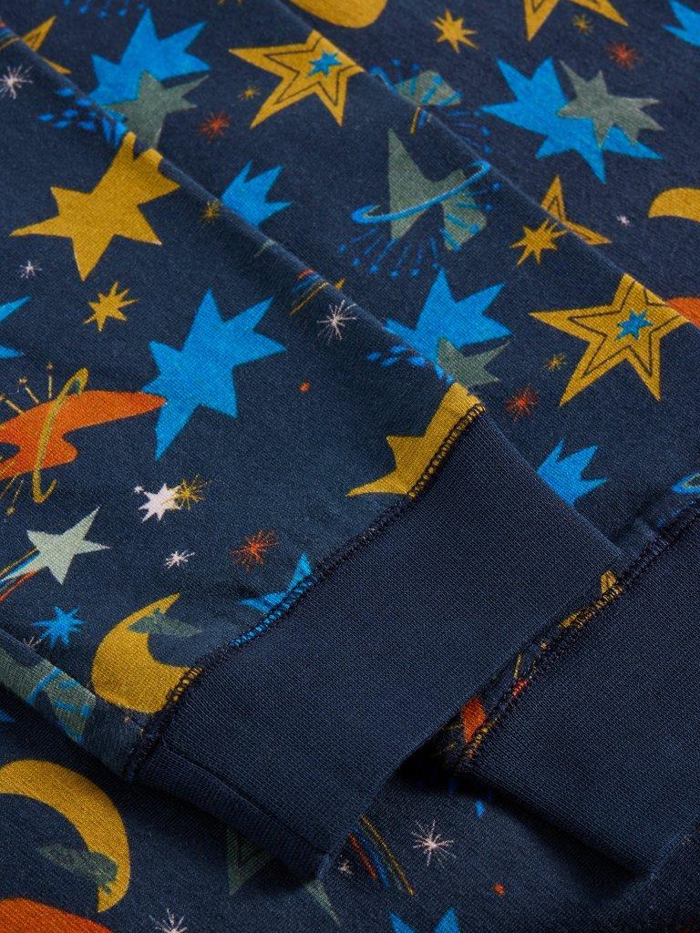 Cosmic PJ Set in NAVY PR - FLAT DETAIL