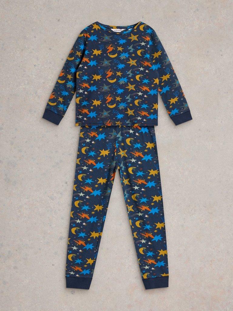 Cosmic PJ Set in NAVY PR - FLAT FRONT