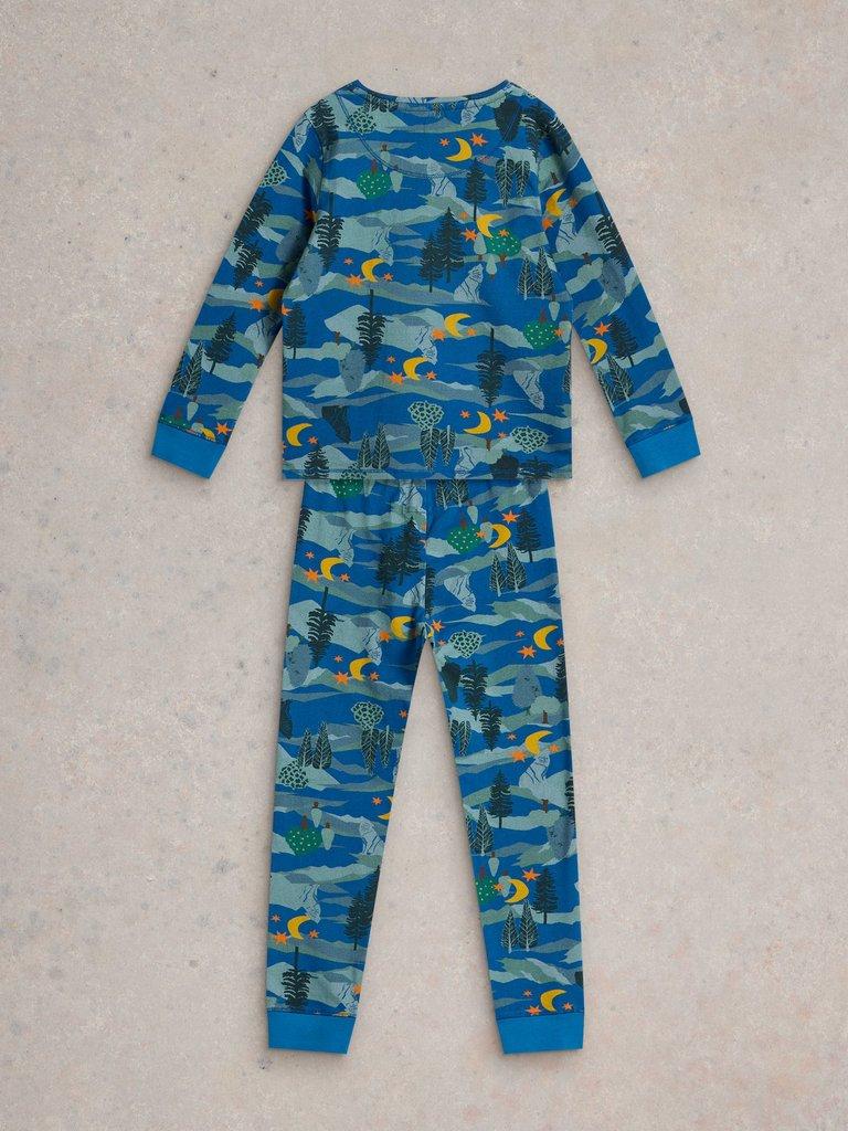 Wolf Moon PJ Set in BLUE PR - FLAT BACK