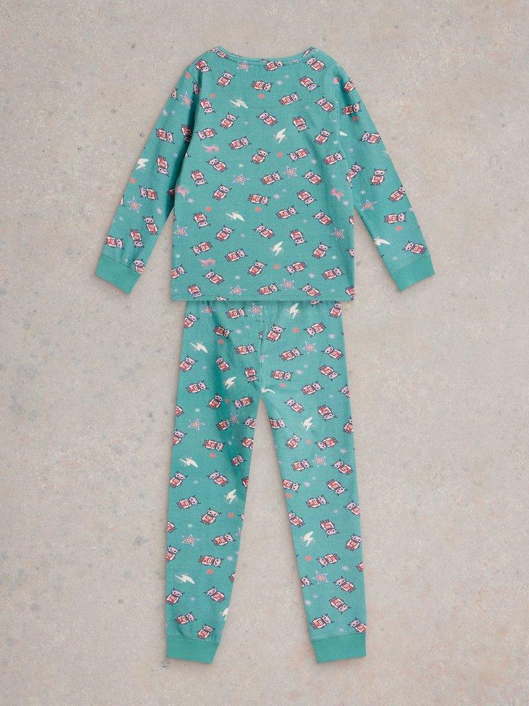 Girls Robots PJ Set in BLUE PR - FLAT BACK