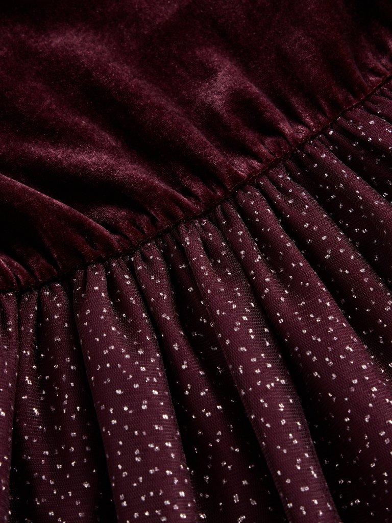 Girls Arabella Dress in DK PLUM - FLAT DETAIL