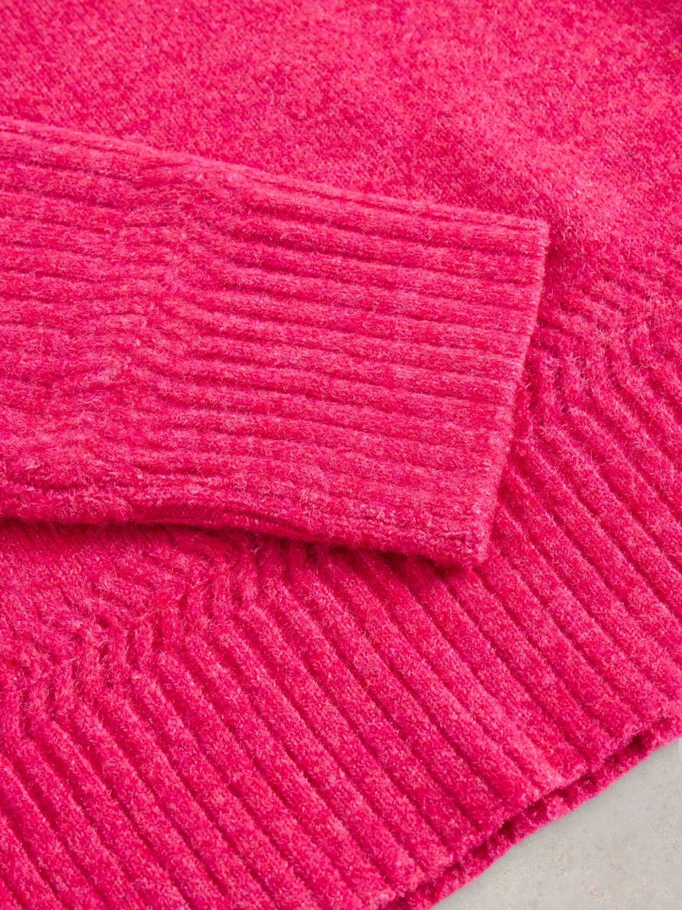 SOPHIA JUMPER in BRT PINK - FLAT DETAIL