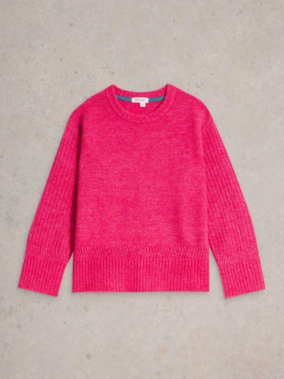 SOPHIA JUMPER in BRT PINK - FLAT FRONT
