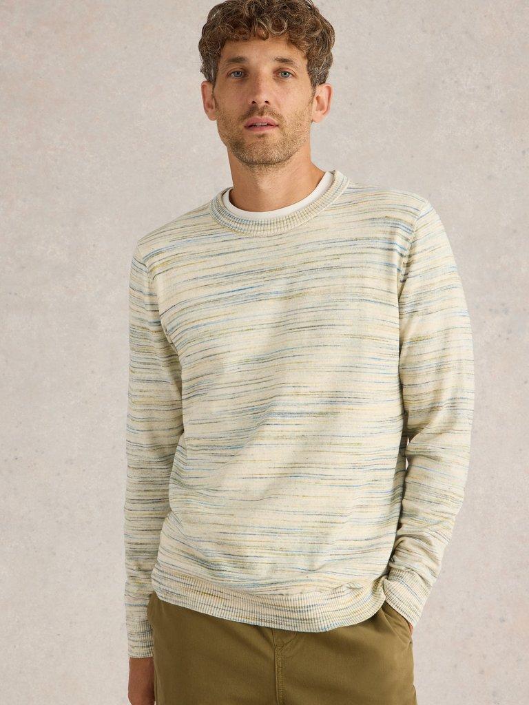 Henderson Spacedye Jumper in NAT MLT - MODEL DETAIL