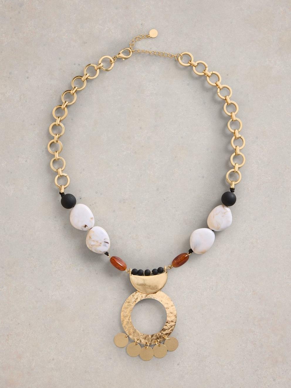 Aster Artisan Necklace in GLD TN MET - FLAT FRONT