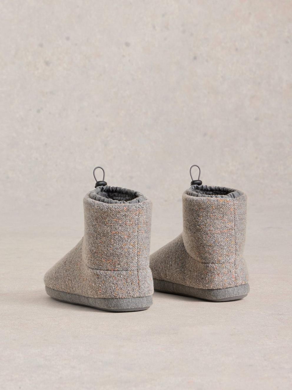 Neppy Slipper Bootie in GREY MLT - FLAT BACK