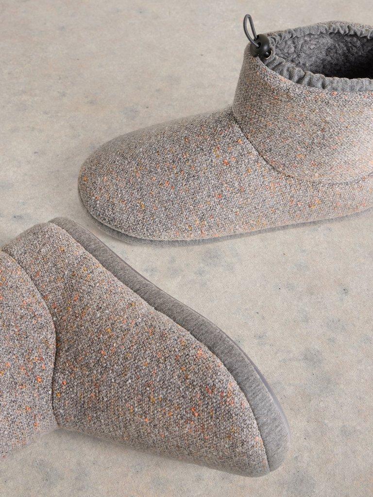 Neppy Slipper Bootie in GREY MLT - FLAT DETAIL