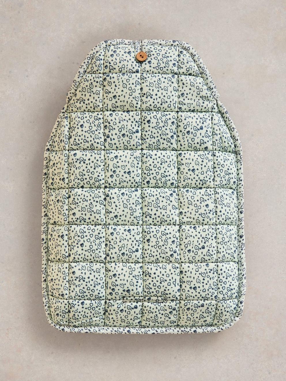 Reversible Hot Water Bottle in BLK PR - FLAT BACK