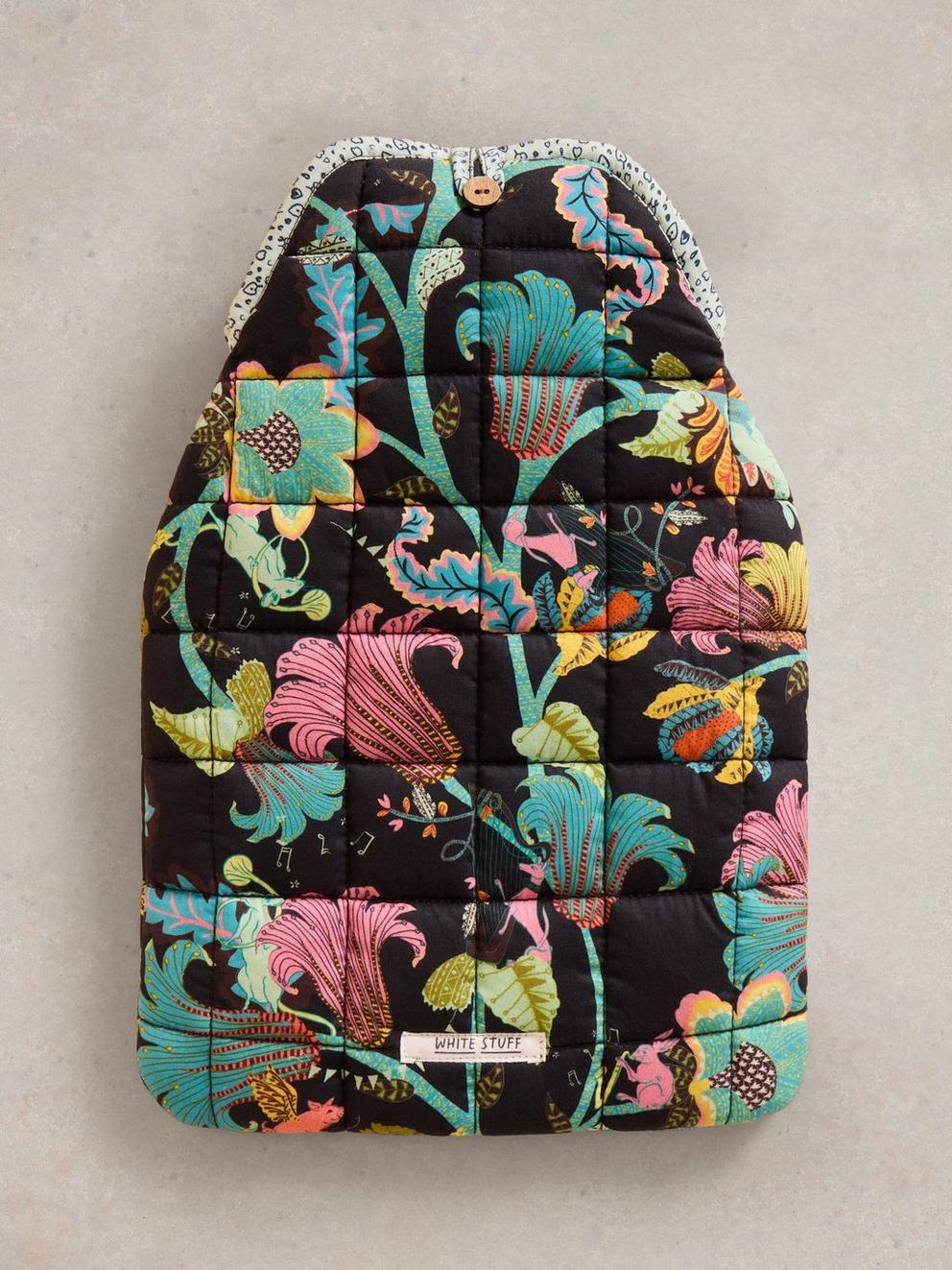Reversible Hot Water Bottle in BLK PR - FLAT FRONT