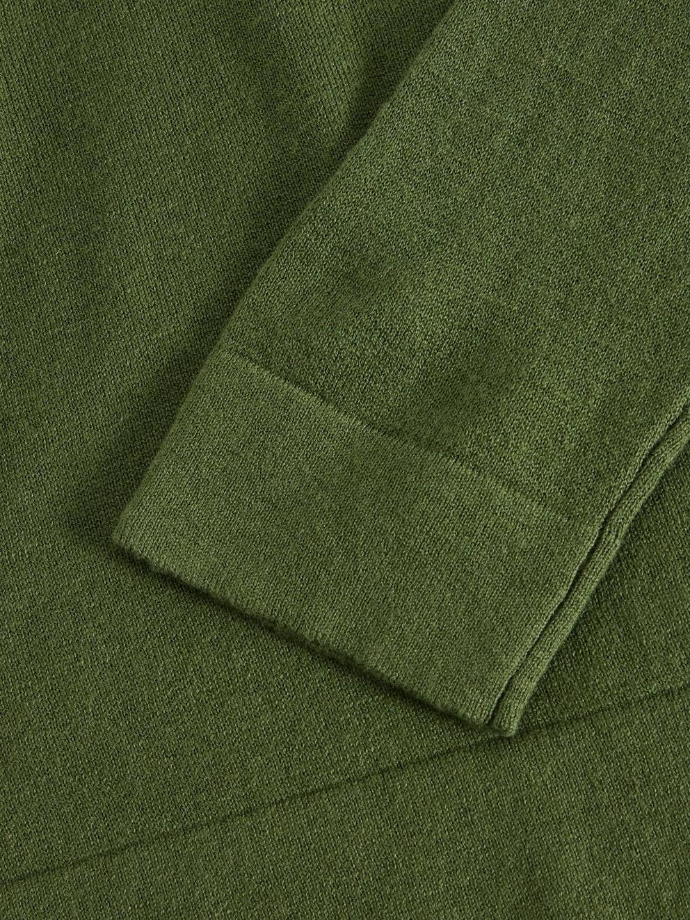 ORLA WOOL COTTON BLEND JUMPER in KHAKI GRN - FLAT DETAIL
