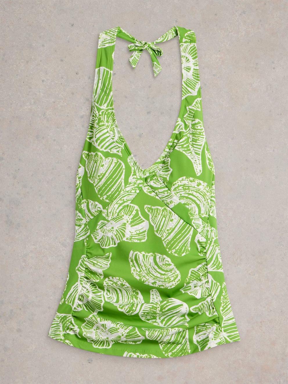 Valley Tankini Top in GREEN MLT - FLAT FRONT
