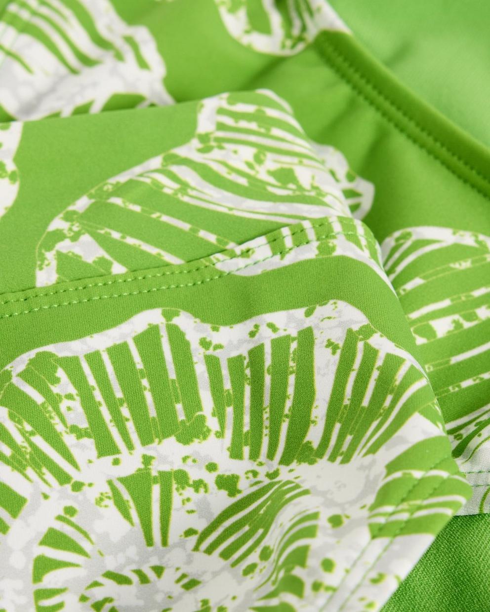 Valley Print Bikini Bottom in GREEN MLT - FLAT DETAIL
