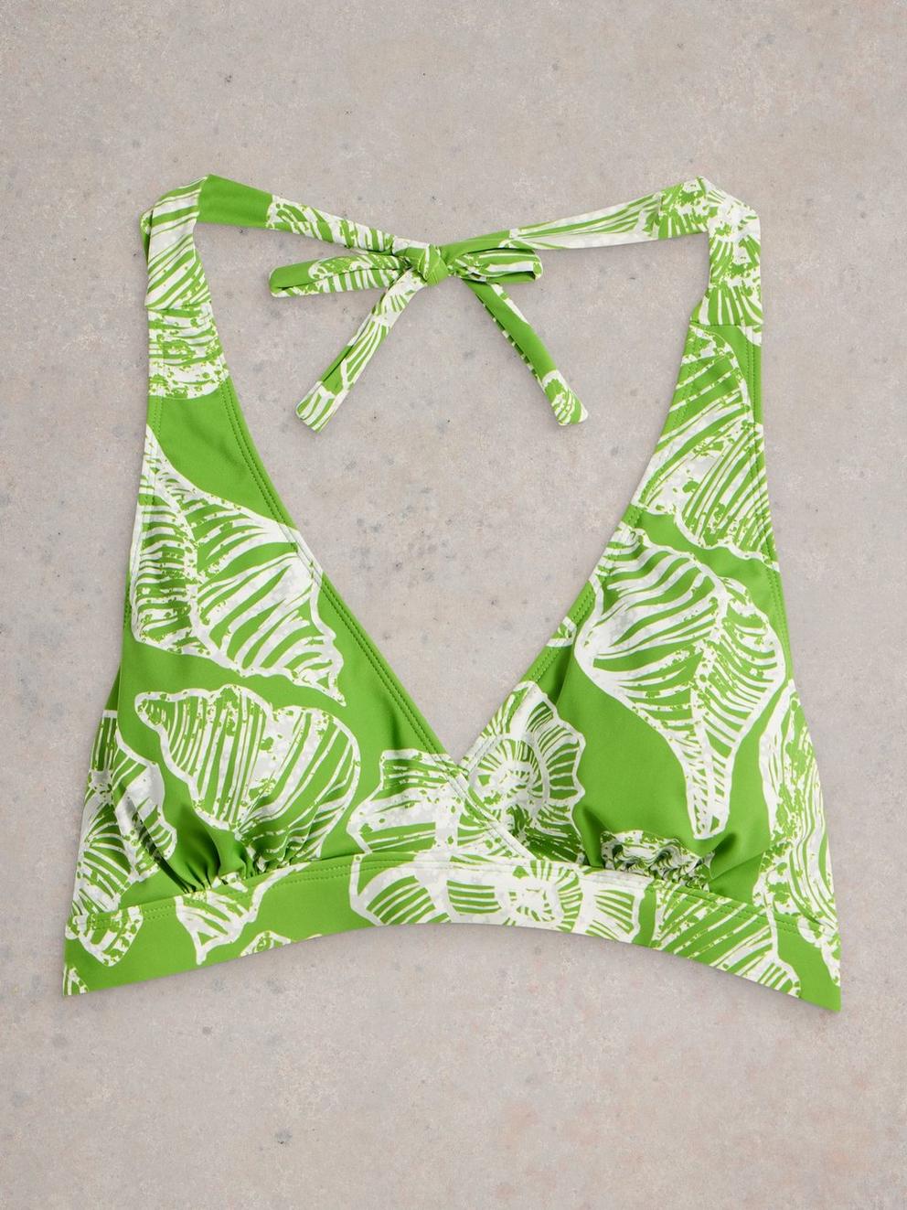 Valley Bikini Swim Top in GREEN MLT - FLAT FRONT