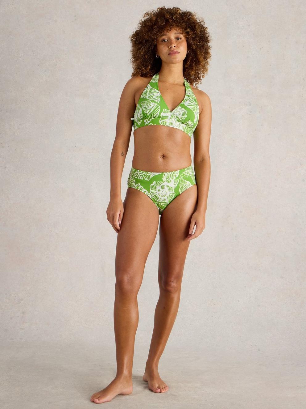 Valley Bikini Swim Top in GREEN MLT - MODEL DETAIL