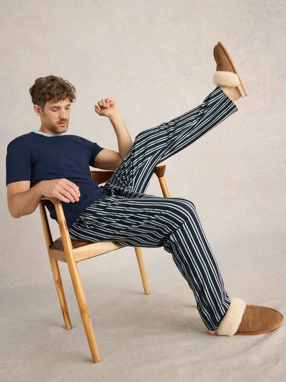 Evershot PJ Set in NAVY MULTI - LIFESTYLE