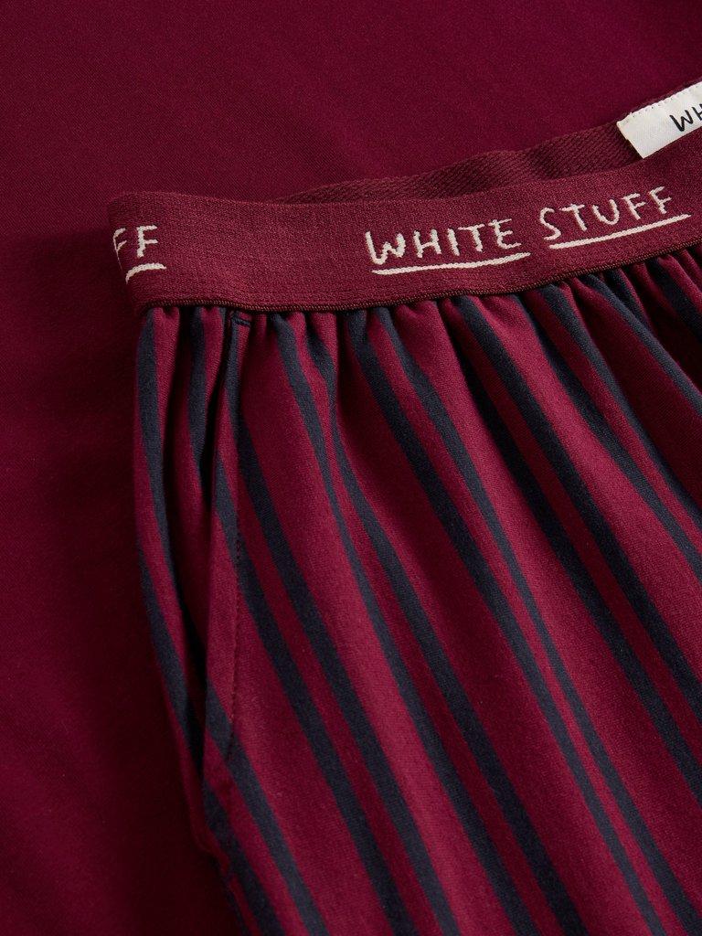 Evershot PJ Set in PLUM MLT - FLAT DETAIL