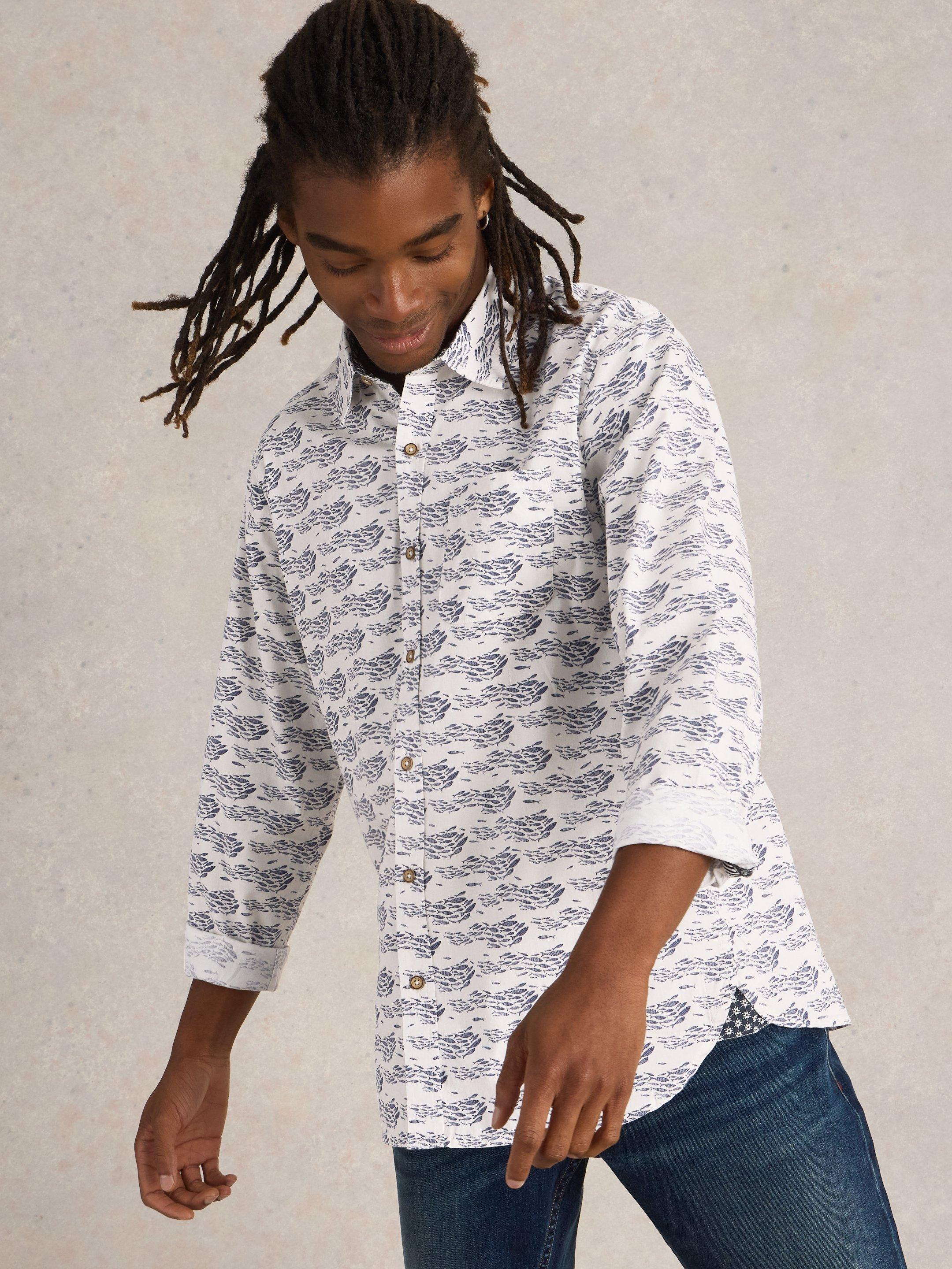 SHOAL FISH PRINTED SHIRT