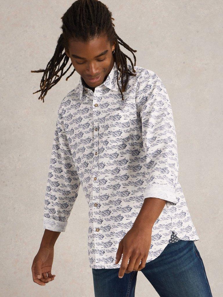 SHOAL FISH PRINTED SHIRT in WHITE PR - LIFESTYLE