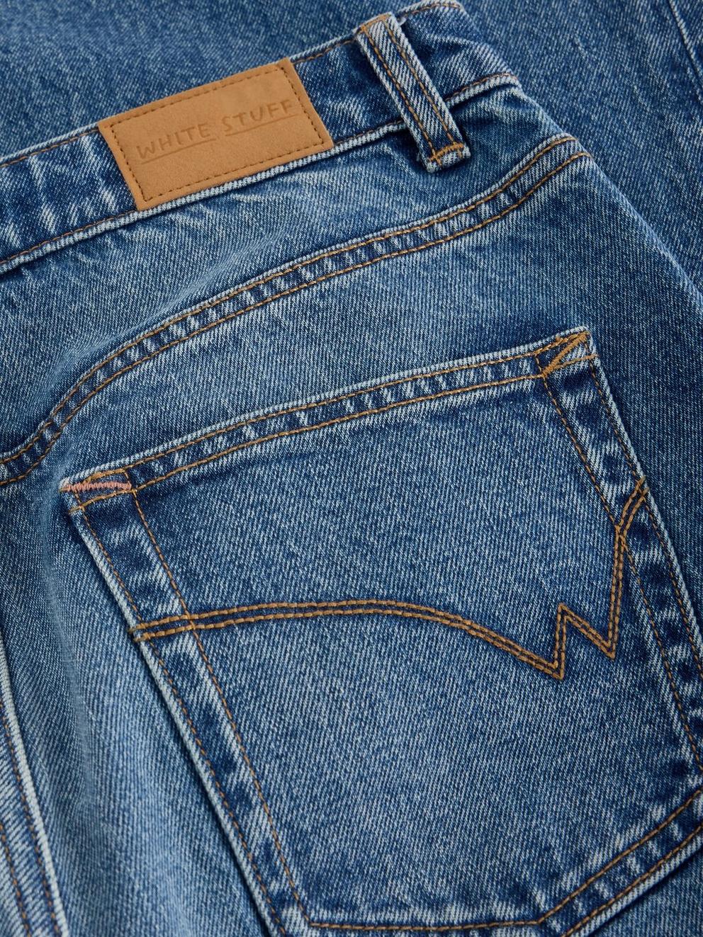 Frankie Flare Jean in MID DENIM - FLAT DETAIL