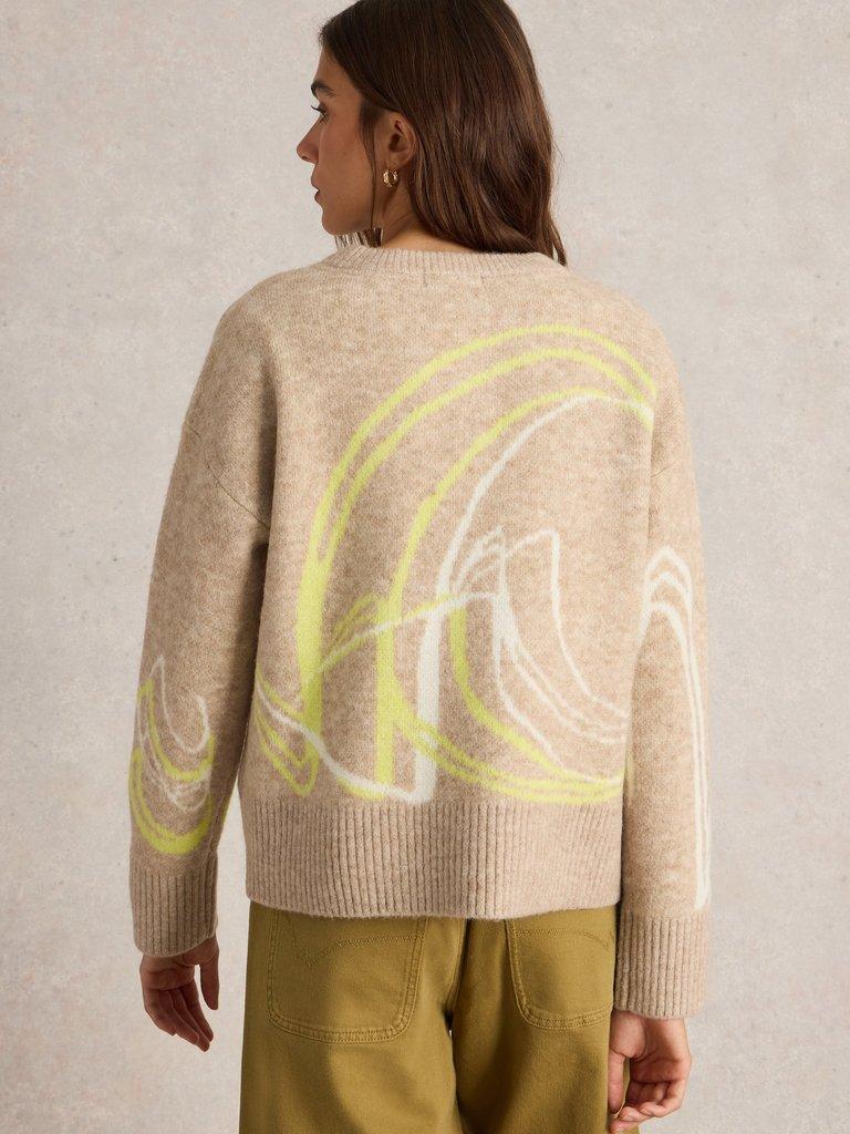 SWIRL JUMPER in NAT MLT - MODEL BACK