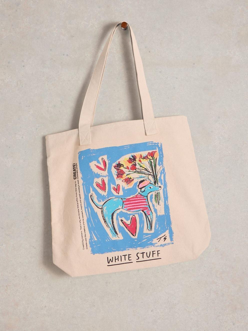 Charity Tote Bag in NAT PR - FLAT FRONT