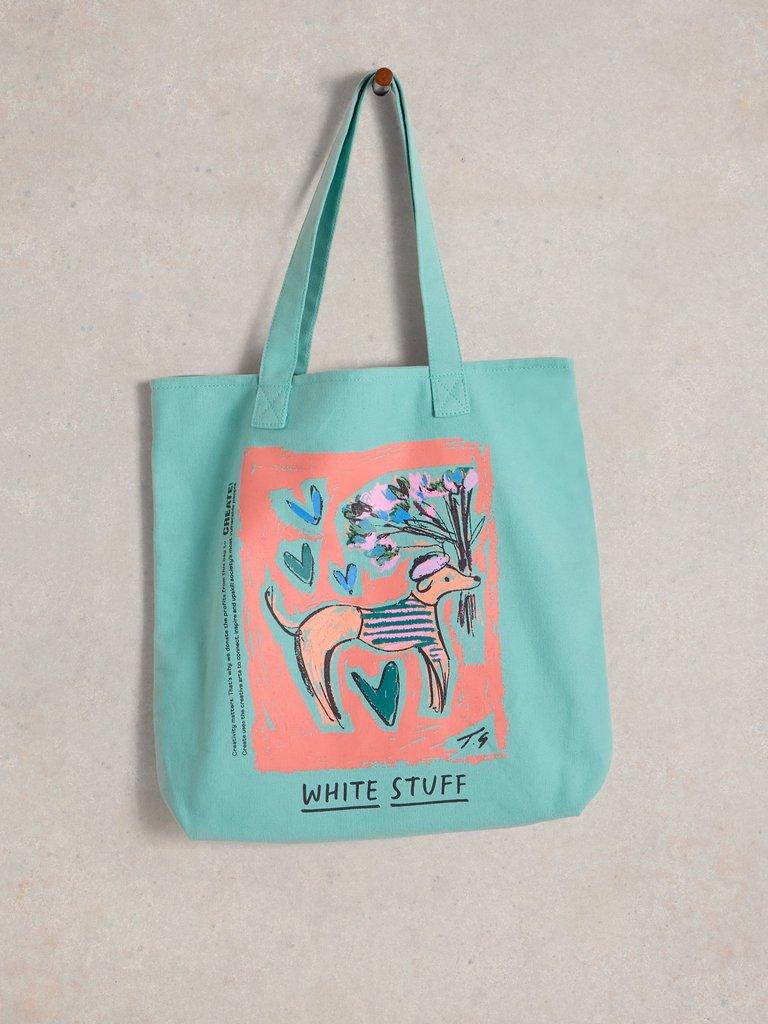 Charity Tote Bag in TEAL PR - FLAT FRONT