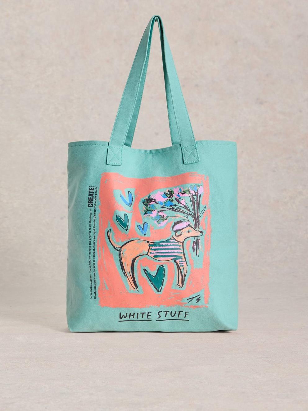 Charity Tote Bag in TEAL PR - LIFESTYLE