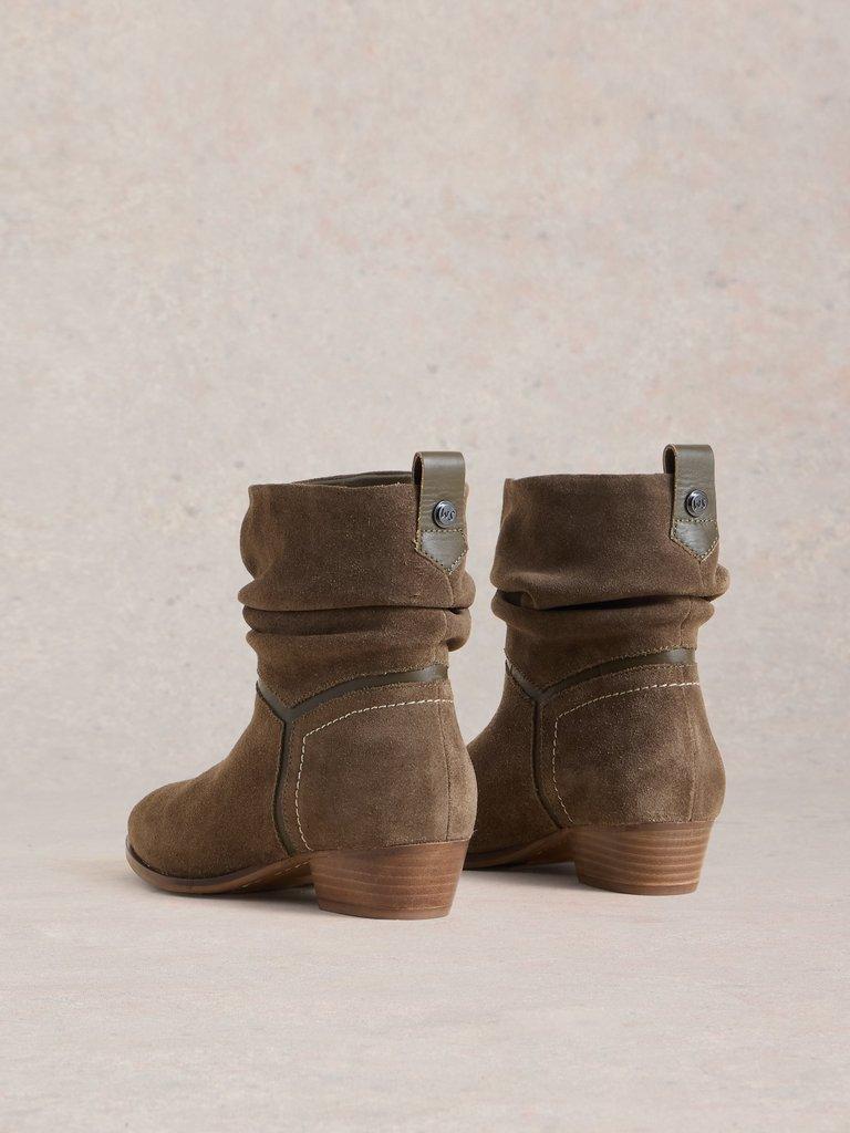 Willow Slouch Boot in KHAKI GRN - FLAT BACK