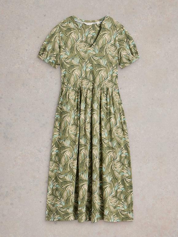 WHITE STUFF ルア ジャージー シャツドレス ミディ Leah Jersey Dress Midi in RED MULTI | White Stuff US