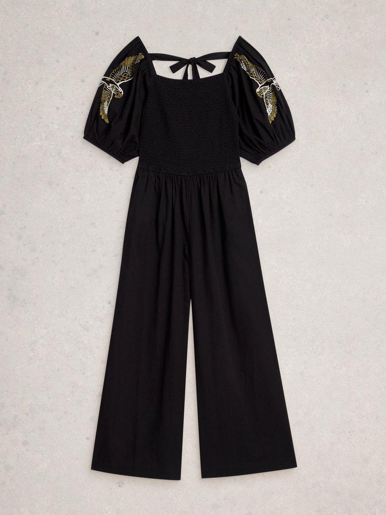Reese Jumpsuit in PURE BLK - FLAT FRONT