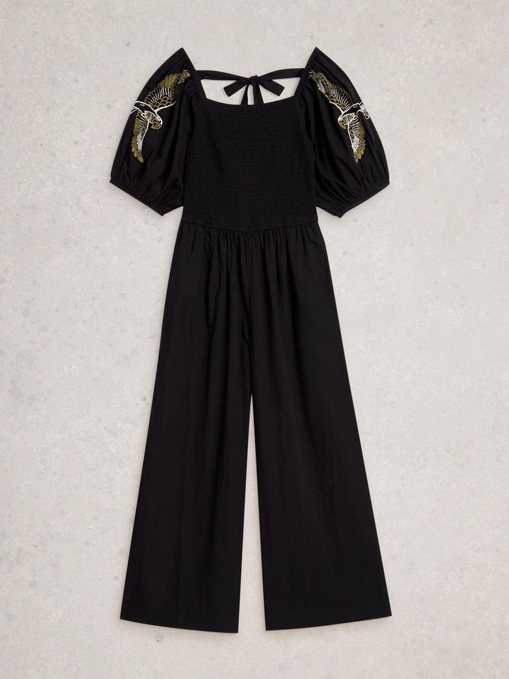 Reese Jumpsuit in PURE BLK - FLAT FRONT