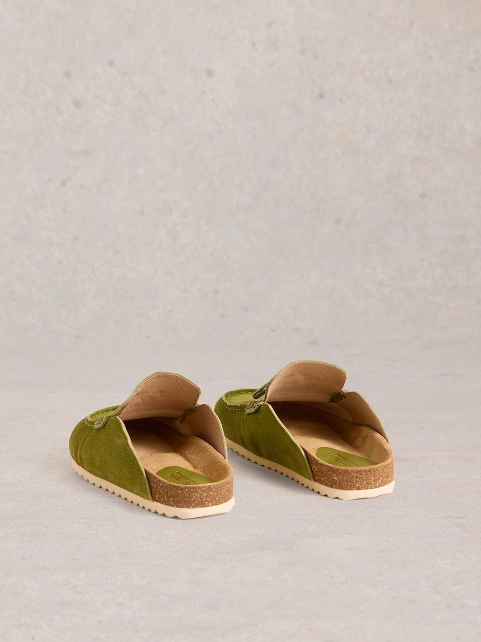 Mabel Slip On Footbed in BRT GREEN - FLAT BACK