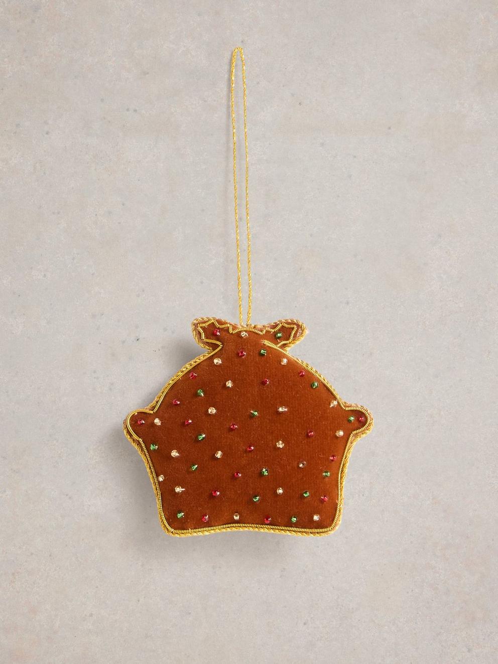 Mince Pie Sparkle Dec in BROWN MLT - FLAT BACK