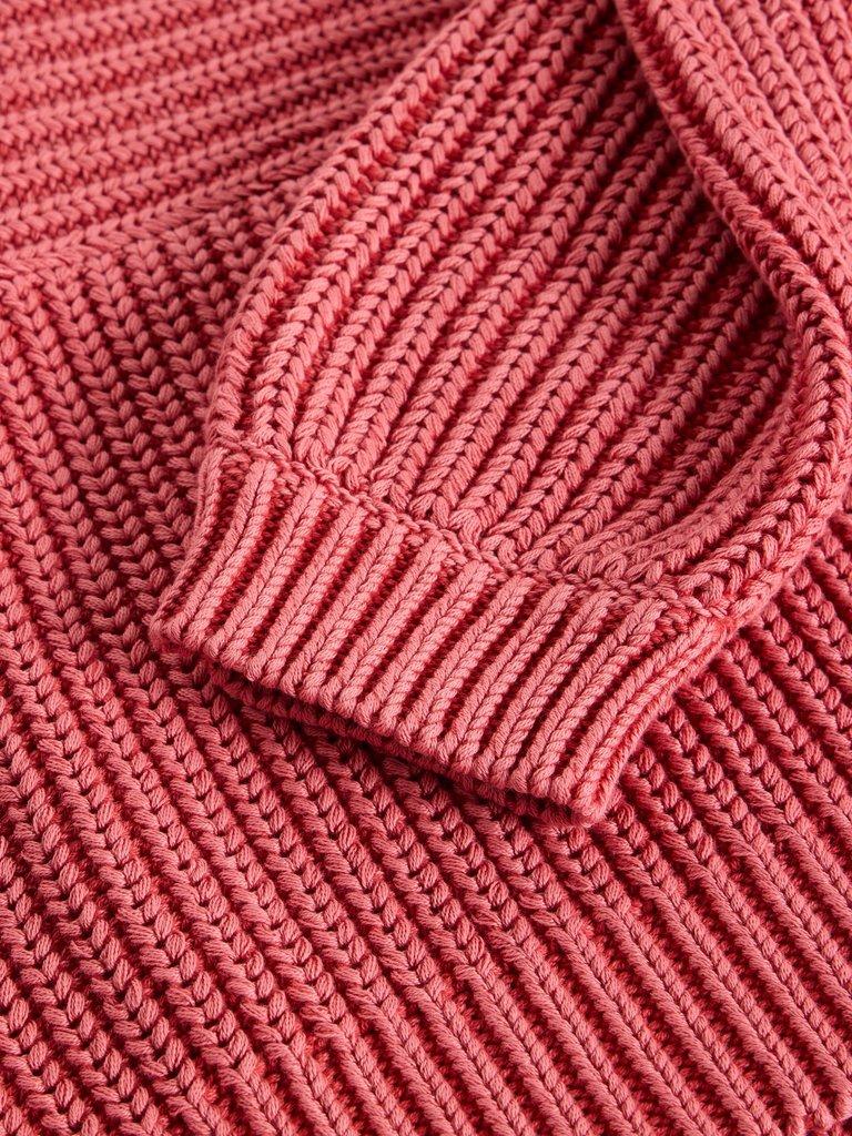 MARLEY MIX COTTON JUMPER in MID PINK - FLAT DETAIL