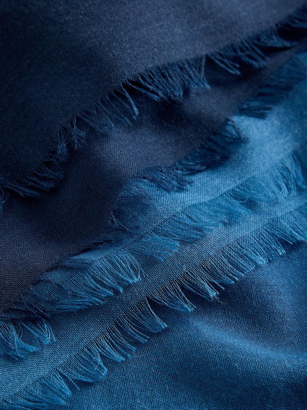 Oversized Penny Plain Scarf in DARK NAVY - FLAT DETAIL