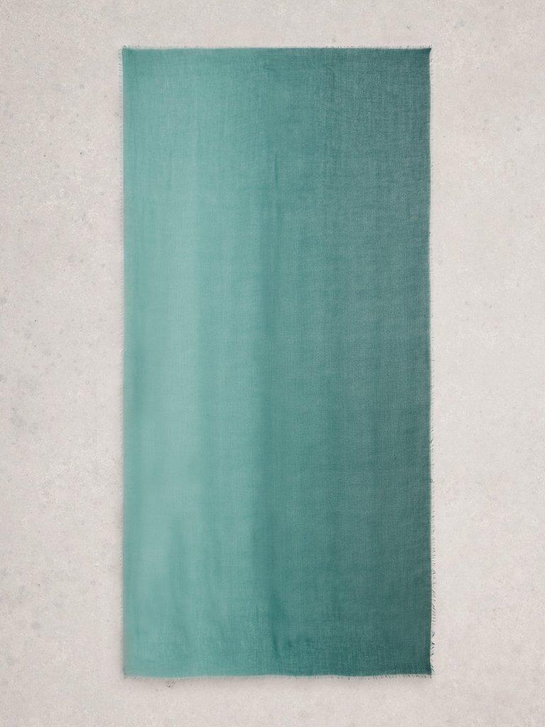 Oversized Penny Plain Scarf in DK GREEN - FLAT BACK