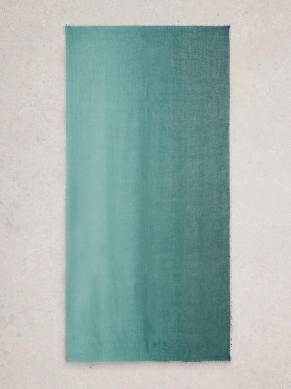 Oversized Penny Plain Scarf in DK GREEN - FLAT BACK