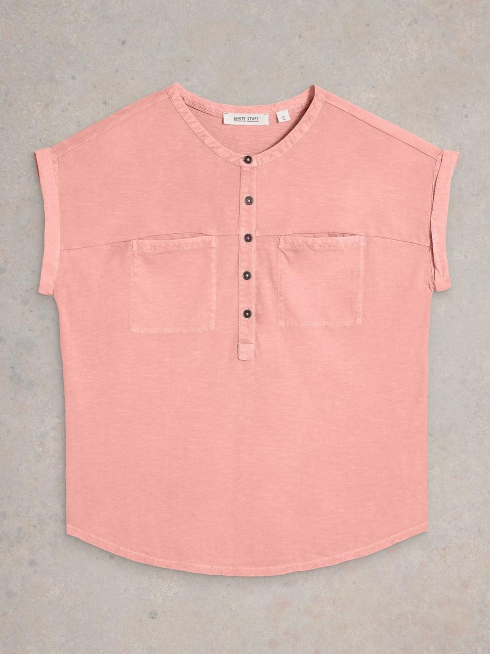 BETH SHIRT in DUS PINK - FLAT FRONT