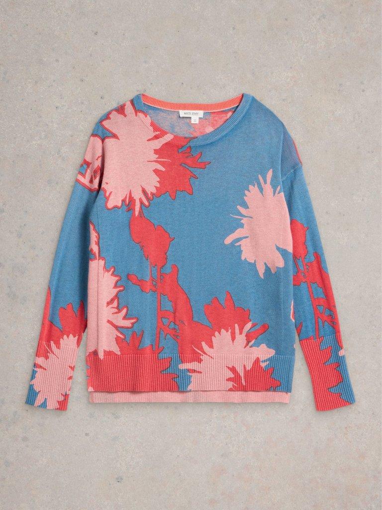 OLIVE FLORAL JUMPER in BLUE PR - FLAT FRONT