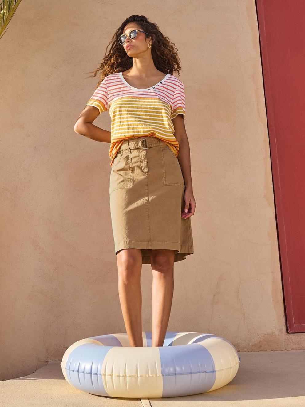 Teakie Skirt in DK NAT - MIXED