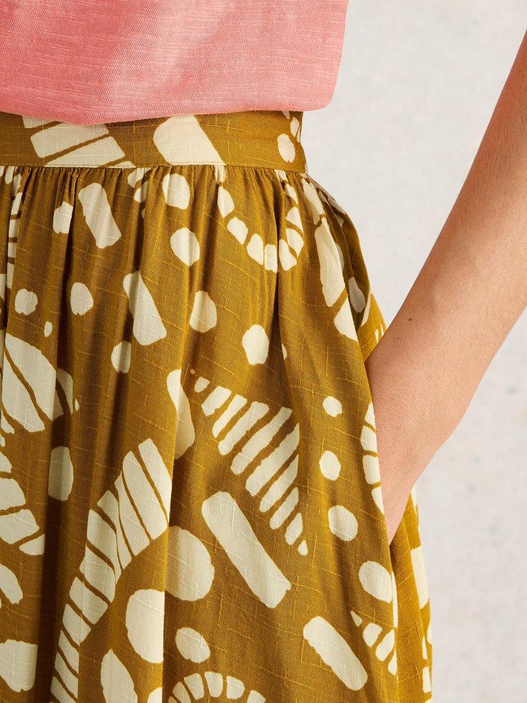Abigail Midi Skirt in CHART PR - MODEL DETAIL
