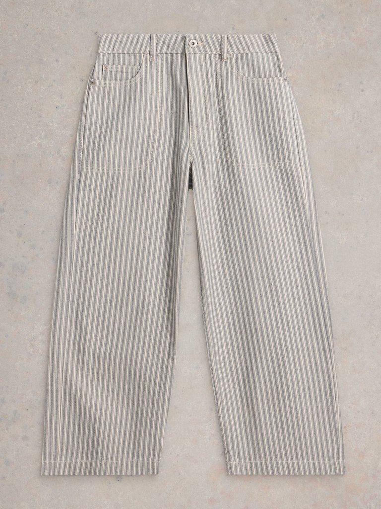 Tia Wide Leg Jean Crop in NAT MLT - FLAT FRONT