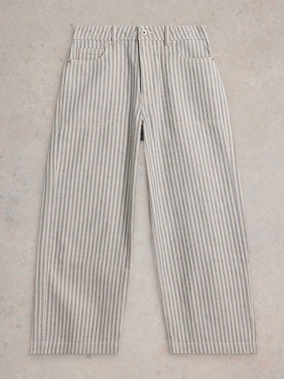 Tia Wide Leg Jean Crop in NAT MLT - FLAT FRONT