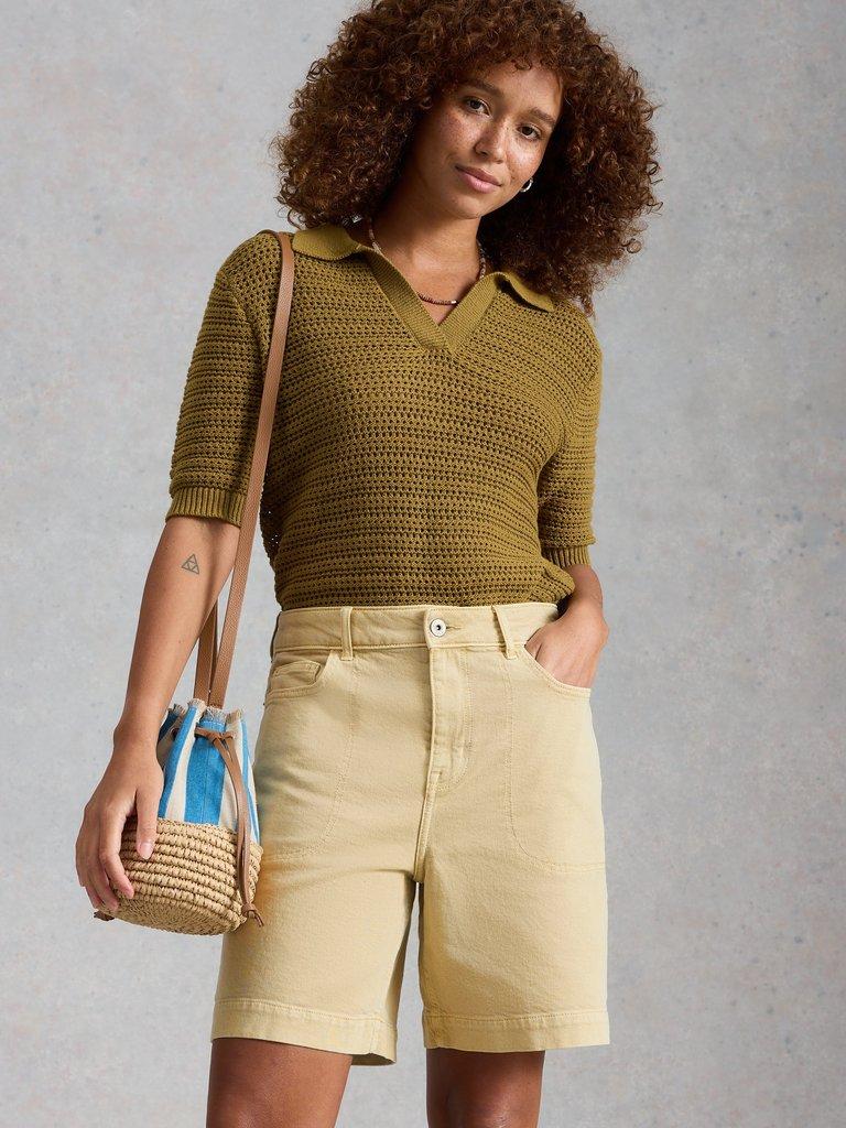 Tia Denim Shorts in LGT GREEN - LIFESTYLE