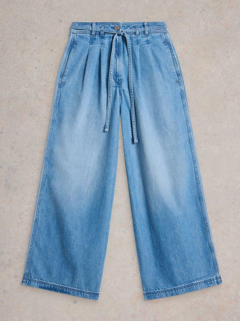 Sasha Wide Full Leg Jean in LGT DENIM - FLAT FRONT