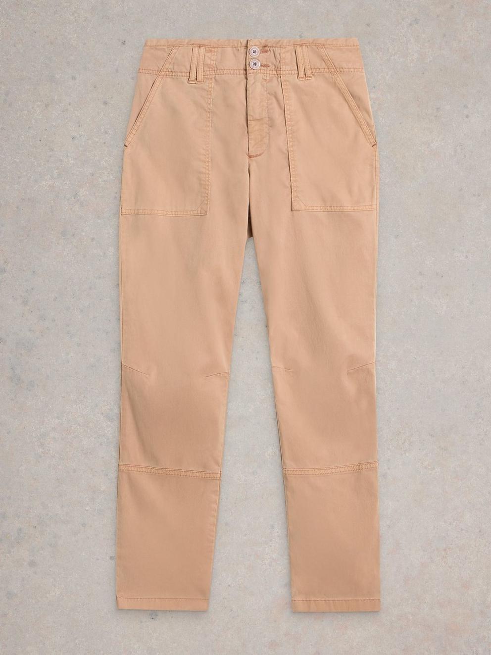 Blaire Crop Trouser in DK NAT - FLAT FRONT