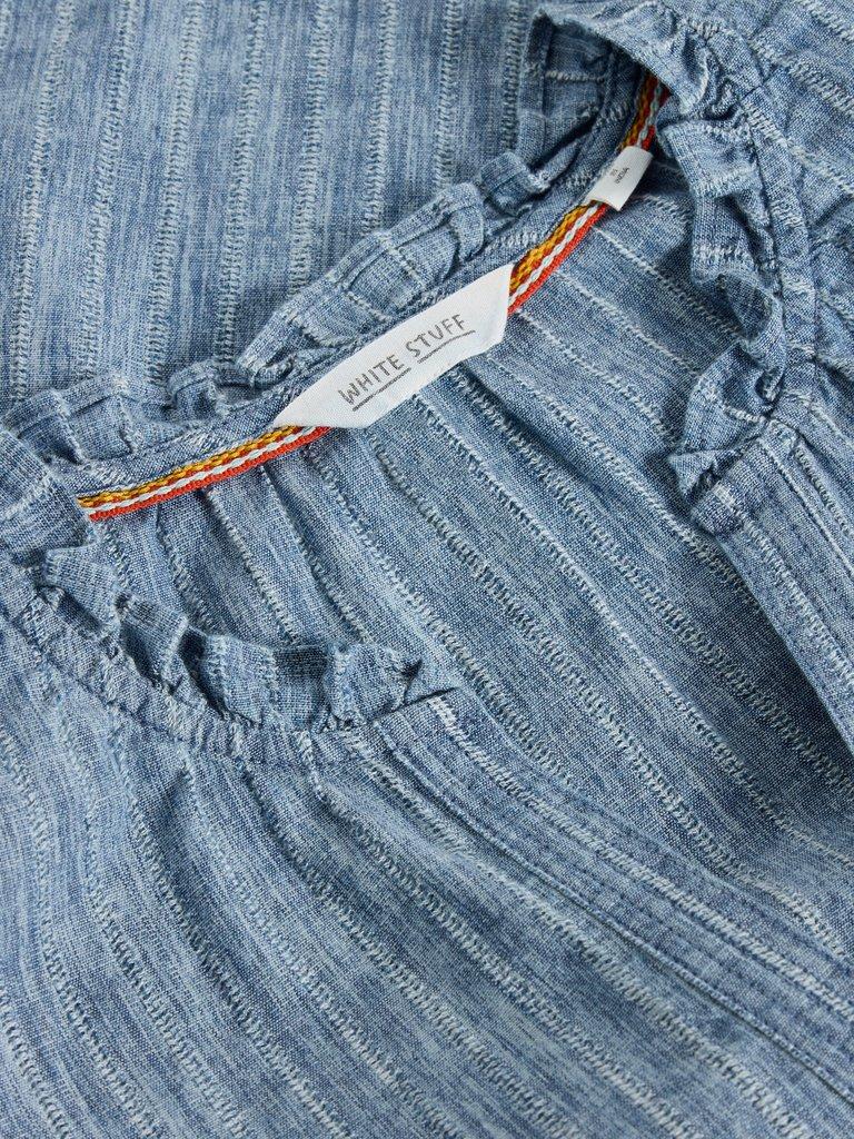 Teakie Stripe Top in BLUE MLT - FLAT DETAIL