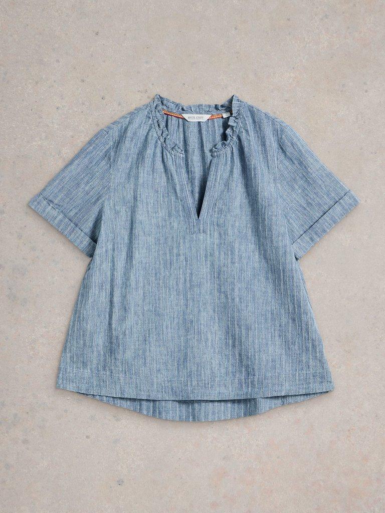 Teakie Stripe Top in BLUE MLT - FLAT FRONT